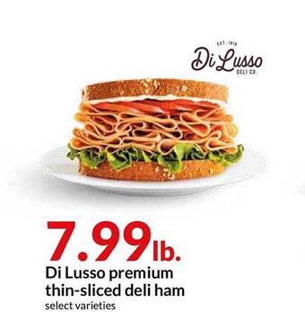 Hy-Vee Di Lusso Premium Thin-Sliced Deli Ham offer