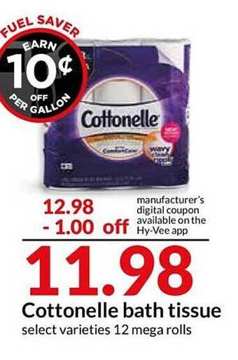 Hy-Vee Cottonelle Bath Tissue offer