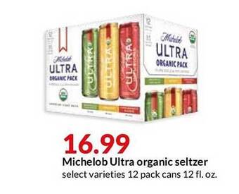 Hy-Vee Michelob Ultra Organic Seltzer offer