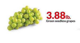Hy-Vee Green Seedless Grapes offer