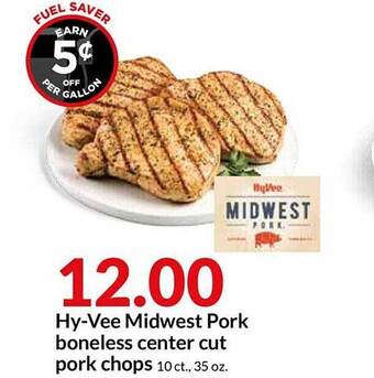 Hy-Vee Hy-Vee Midwest Pork Boneless Center Cut Pork Chops offer