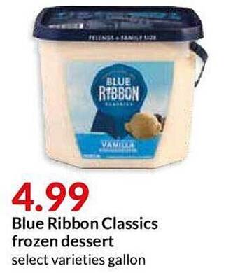 Hy-Vee Blue Ribbon Classics Frozen Dessert offer