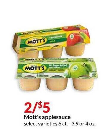 Hy-Vee Mott's Applesauce offer