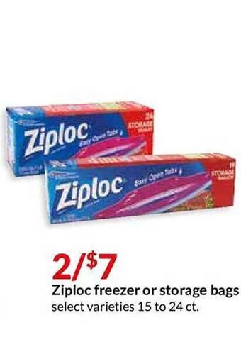 Hy-Vee Ziploc Freezer Or Storage Bags offer