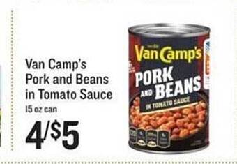 Lowes Foods Van Camp's Pork And Beans In Tomato Sauce offer