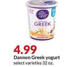 Hy-Vee Dannon Greek Yogurt offer