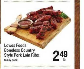 Lowes Foods Lowes Foods Boneless Country Style Pork Loin Ribs offer