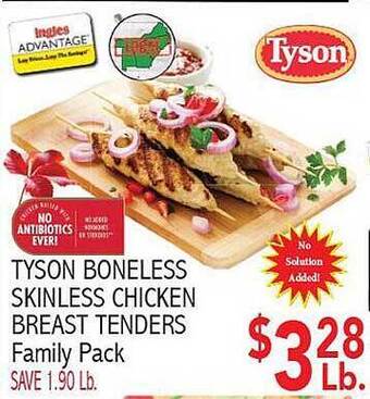 Ingles Markets Tyson Boneless Skinless Chicken Breast Tenders offer