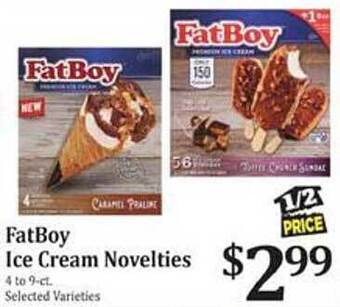 Rosauers FatBoy Ice Cream Novelties offer