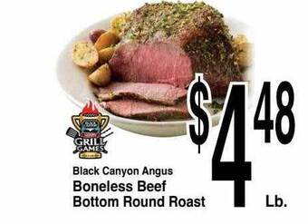Super Saver Black Canyon Angus Boneless Beef Bottom Round Roast offer