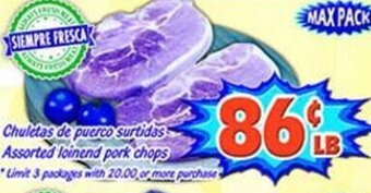 Savers Cost Plus Assorted Loined Pork Chops offer