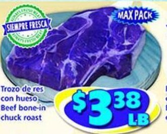 Savers Cost Plus Beef Bone-In Chuck Roast offer