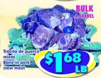 Savers Cost Plus Bone-In Pork Stew Meat offer