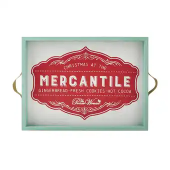 Walmart The Pioneer Woman Multi-Color Mercantile MDF Decorative Tray offer