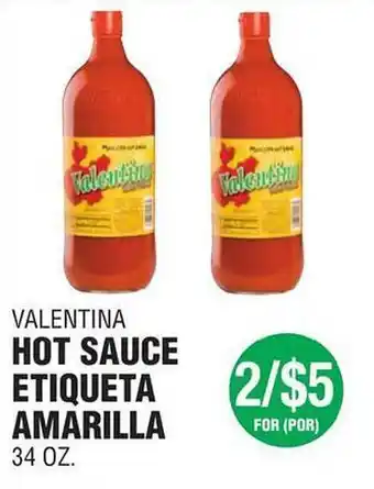 Carnicerias Jimenez Valentina Hot Sauce Etiqueta Amarilla offer