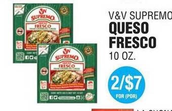 Carnicerias Jimenez V&V Supremo Queso Fresco offer