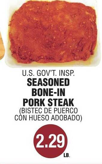 Carnicerias Jimenez Seasoned Bone-In Pork Steak offer