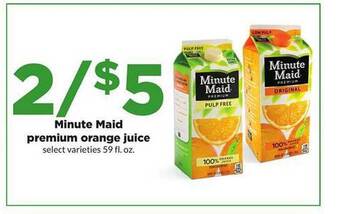 Hy-Vee Minute Maid Premium Orange Juice offer
