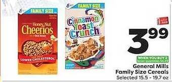 Weis Markets General Mills Family Size Cereals offer