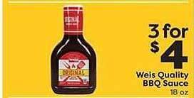 Weis Markets Weis Quality BBQ Sauce offer