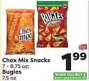 Weis Markets Chex Mix Snacks Or Bugles offer
