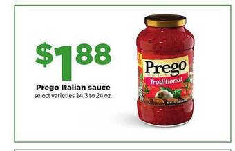 Hy-Vee Prego Italian Sauce offer