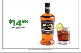 Hy-Vee Black Velvet Whisky offer