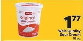Weis Markets Weis Quality Sour Cream offer