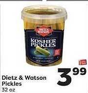 Weis Markets Dietz & Watson Pickles offer