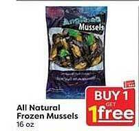Weis Markets All Natural Frozen Mussels offer