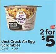Weis Markets Just Crack An Egg Scrambles offer