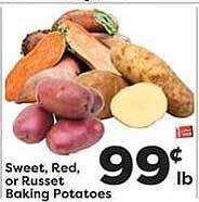 Weis Markets Sweet, Red Or Russet Baking Potatoes offer