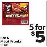 Weis Markets Bar S Meat Franks offer