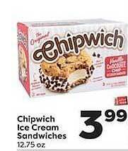 Weis Markets Chipwich Ice Cream Sandwiches offer
