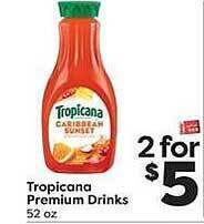 Weis Markets Tropicana Premium Drinks offer