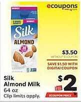 Weis Markets Silk Almond Milk offer