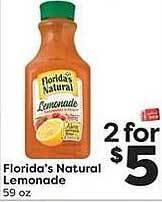 Weis Markets Florida's Natural Lemonade offer