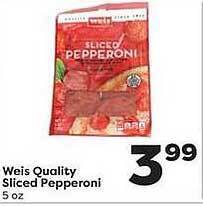 Weis Markets Weis Quality Sliced Pepperoni offer