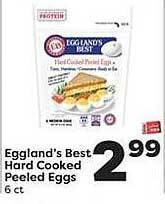 Weis Markets Eggland's Best Hard Cooked Peeled Eggs offer