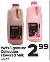 Weis Markets Weis Signature Collection Flavored Milk offer