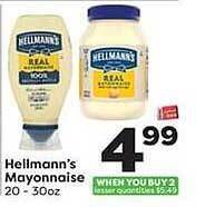 Weis Markets Hellmann's Mayonnaise offer