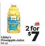 Weis Markets Libby's Pineapple Juice offer