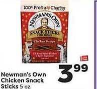 Weis Markets Newman's Own Chicken Snack Sticks offer