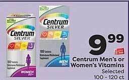 Weis Markets Centrum Men's Or Women's Vitamins offer
