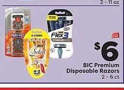 Weis Markets Bic Premium Disposable Razors offer