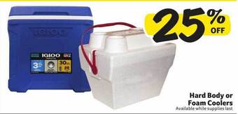 Winn Dixie Hard Body Or Foam Coolers offer