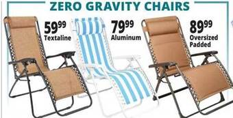 Ocean State Job Lot Zero Gravity Chairs offer