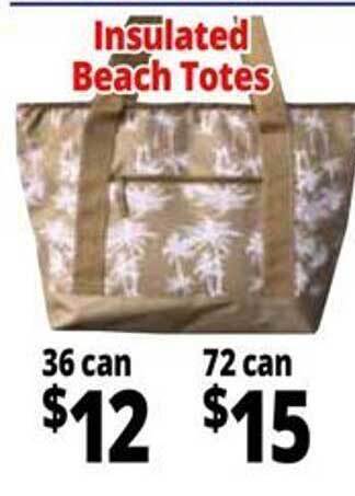 Ocean State Job Lot Insulated Beach Totes offer