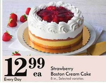 Pavilions Strawberry Boston Cream Cake offer