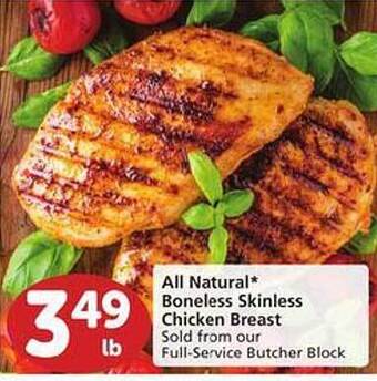 Safeway All Natural Boneless Skinless Chicken Breast offer